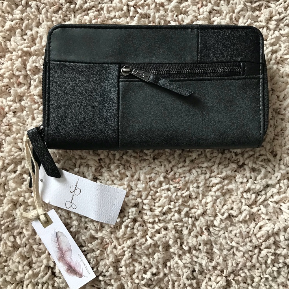 Jessica Simpson black wallet NWT
